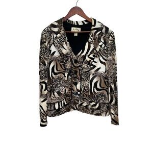 Joseph Ribkoff Animal Print Blazer Size 16